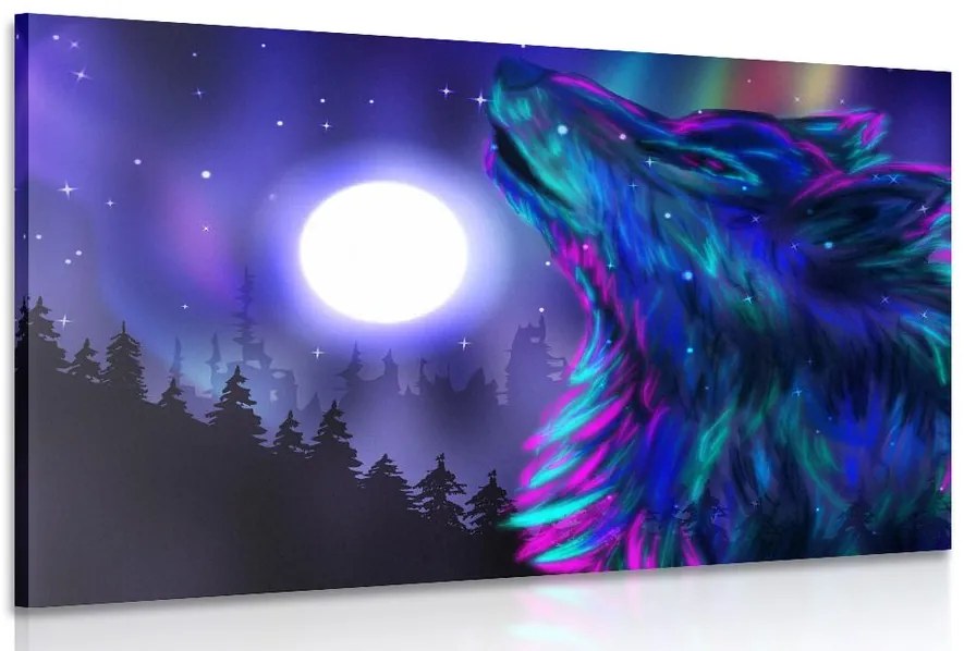 Quadro su tela – Luna dei lupi