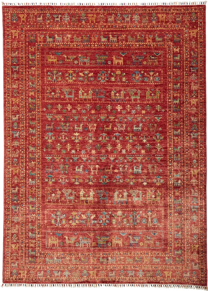 Samarkand Tappeto orientale 240 x 170 Rosso (Pakistan) Annodato A Mano