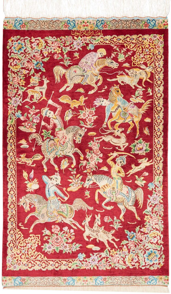 Ghom Tappeto persiano 90x60 (Iran) Annodato A Mano