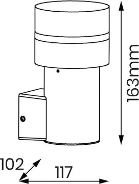 Applique da esterno MIA 1xE27/60W/230V IP44 nero