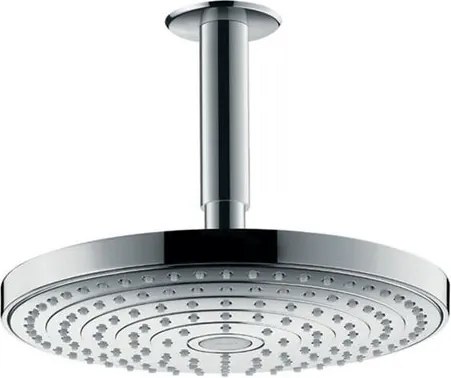 Soffione doccia HANSGROHE Raindance Select S40 in ottone cromo L 24 x H 19.6 x P 19.6 cm anticalcare 2 getti