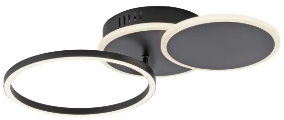 Leuchten Direkt 14116-18 - Plafoniera LED SEVENT LED/25,5W/230V nero