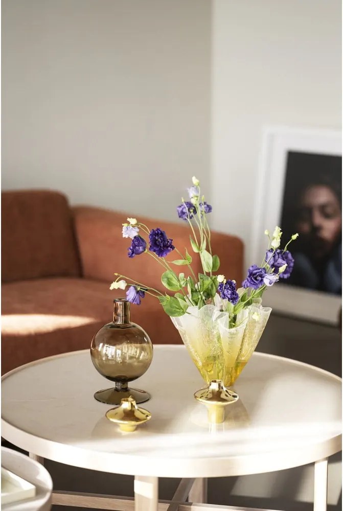 Tavolino rotondo con piano in ceramica di colore naturale 90x90 cm Marsden - Rowico