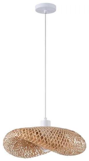 Lampadario a sospensione con filo 1xE27/40W/230V bambù