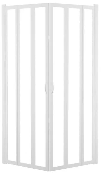 Box doccia angolare con porta pieghevole, acrilico serigrafato 2 mm, L 88-92 cm x L 88-92 cm, H 185 cm, bianco Los