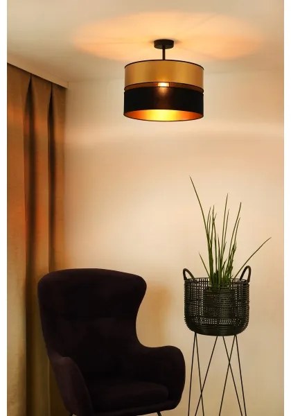 Brilagi - Lampadario a plafone ROYAL 1xE27/15W/230V diametro 40 cm nero/oro