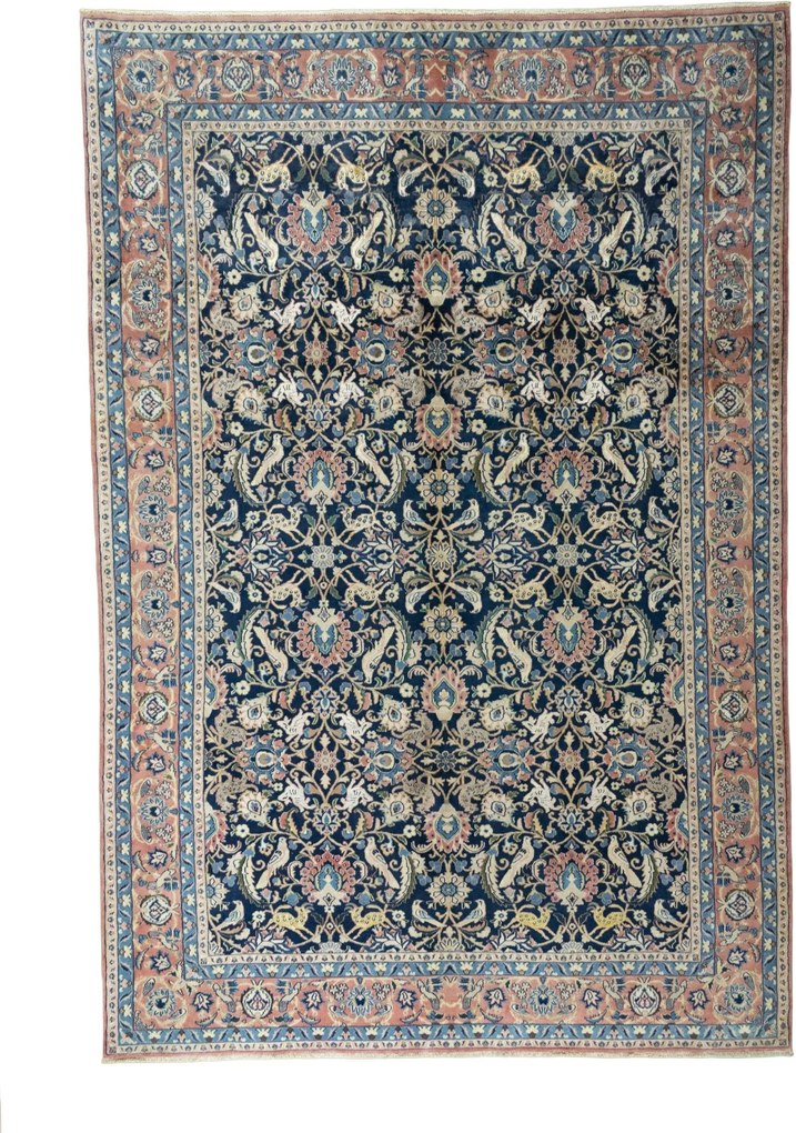 Veramin Tappeto persiano 300x200 Blu (Iran) Annodato A Mano