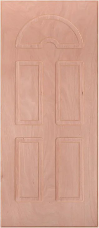 Pannello per porta blindata Okoumè impiallacciato prodotto senza rivestimento noce L 80  x H 210 cm, Sp 14 mm