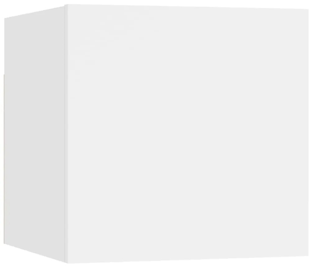 Set mobili porta tv 9 pz bianco in legno multistrato