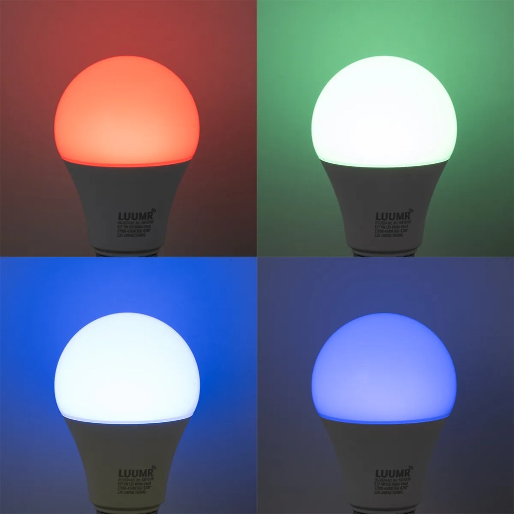 Lampada LED E27 dimmerabile RGBW A60 Opale 9W 806 lm 2700-6500K