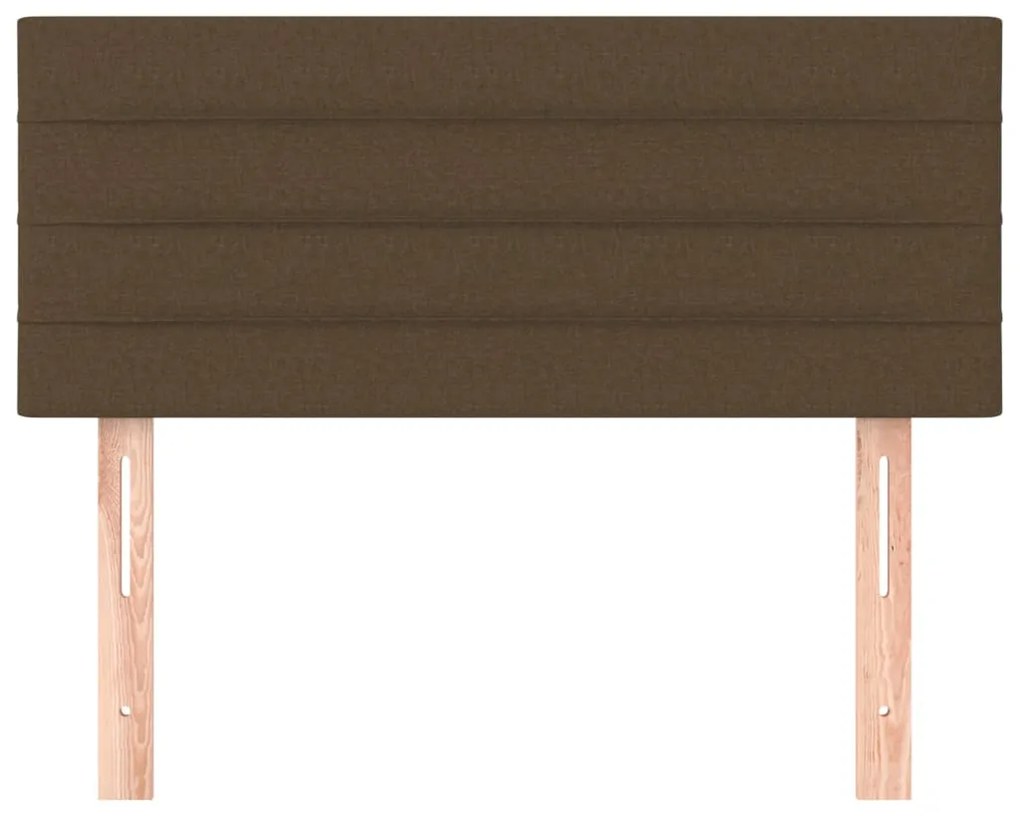 Testiera marrone scuro 100x5x78/88 cm in tessuto