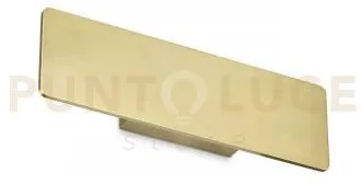 Zig zag square applique led smd 12,5 w on-off 1300 lm 3000 k ottone...