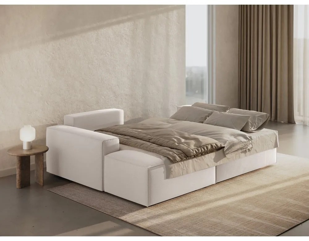 Divano letto angolare beige (angolo sinistro) Jodie - Micadoni Home