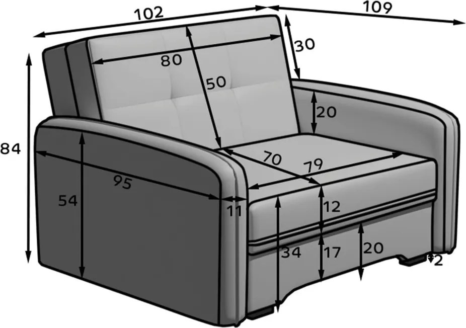Poltrona nera Laine – ELTAP