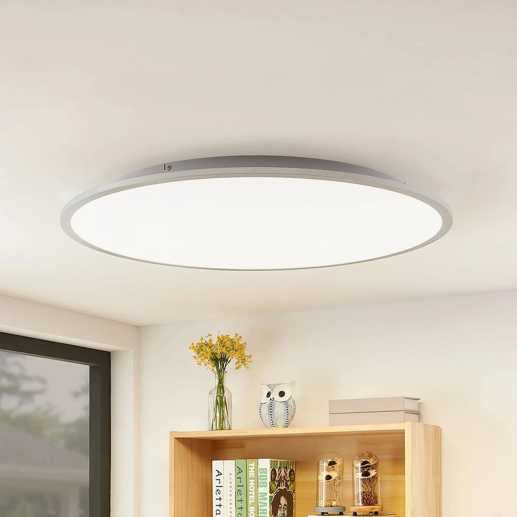 Lindby Plafoniera LED Narima, 4.000 K, Ø 80 cm, argento