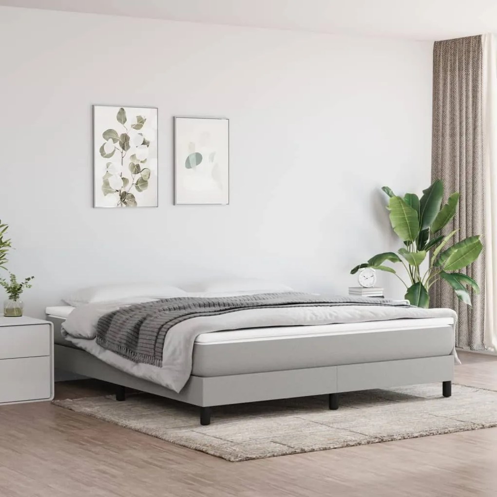 Materasso A Molle Insacchettate Grigio Chiaro 180x200x20 Cm /