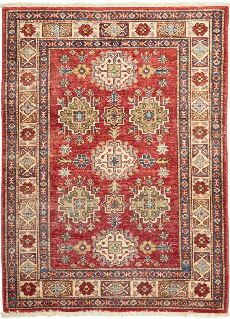Kazak Tappeto orientale 110 x 80 Rosso (Pakistan) Annodato A Mano