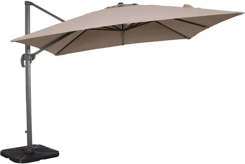 BACTRUS - ombrellone da giardino decentrato 3 x 3 m