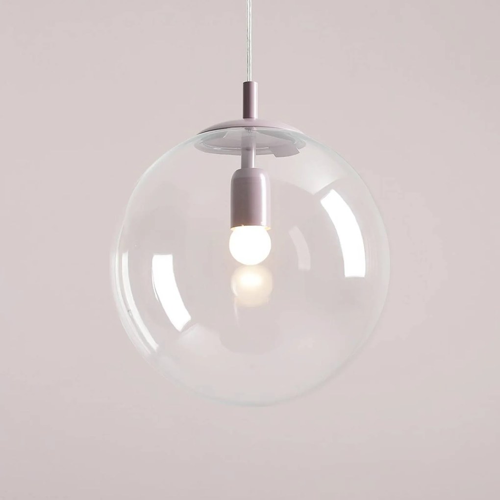 Lampada a sospensione in vetro Nohr ALDEX, dimmerabile, Violetto / Fucsia / Rosa, Soggiorno / Sala da pranzo, Vetro, Lampada a sospensione