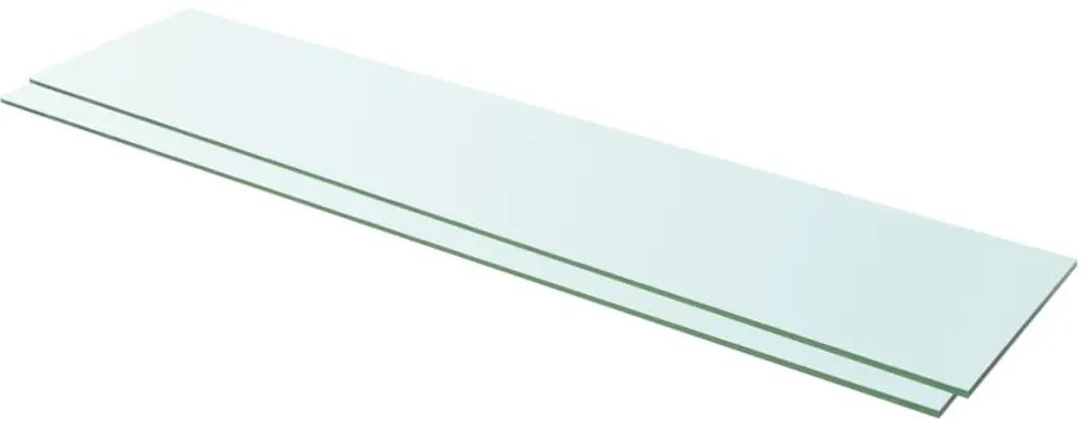 Mensole İn Vetro Trasparente 2 Pz 110x25 Cm /