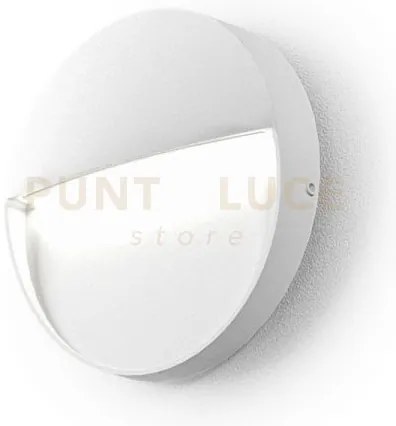 Ges984- segnapassi bianco a led 4000k 210lm 3w ip65 d.11cm tondo