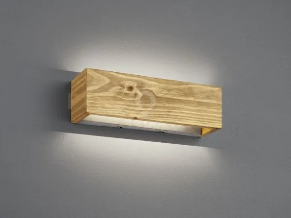Brad applique led legno rettangolare bi-emissione con regolazione i...