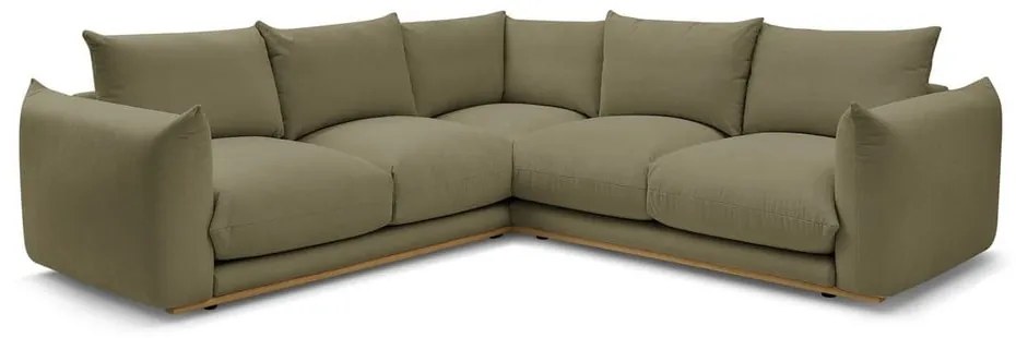 Divano angolare in verde chiaro Ernest – Bobochic Paris