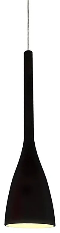Ideal Lux - Sospensione a cavo FLUT 1xE14/40W/230V Ø 10,5 cm nero