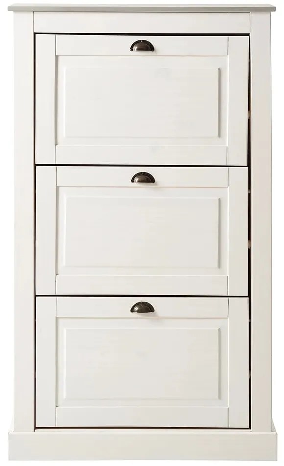 Scarpiera bianca in legno di pino Toby - Støraa