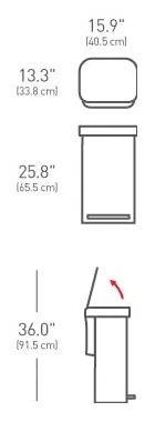 Bidone a pedale in acciaio inox 45 l - simplehuman
