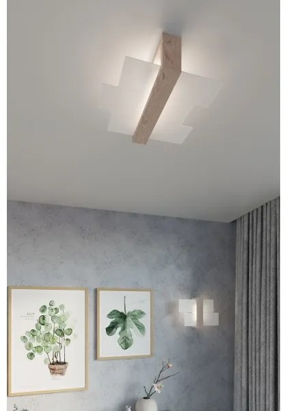 Brilagi - Plafoniera LED HERA 2xE27/7,5W/230V legno
