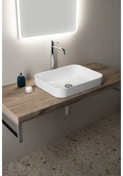 Isvea - Lavabo da appoggio AQUA 50x38 cm ceramica/bianco