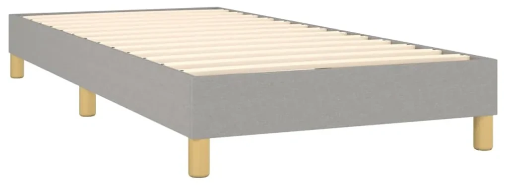 Giroletto a molle con materasso grigio chiaro 90x200 cm tessuto