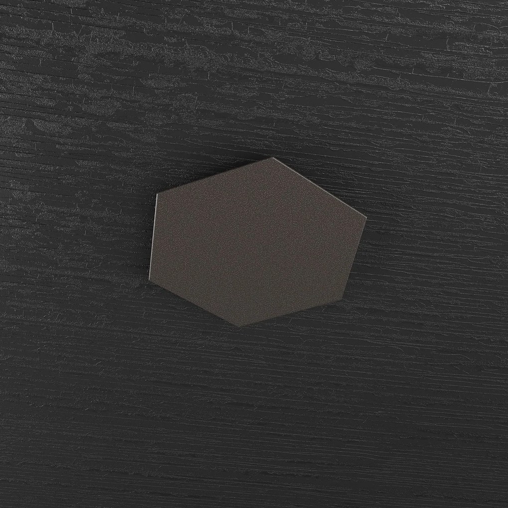 Plafoniera Industrial-Minimal Decorativa Hexagon Metallo Marrone