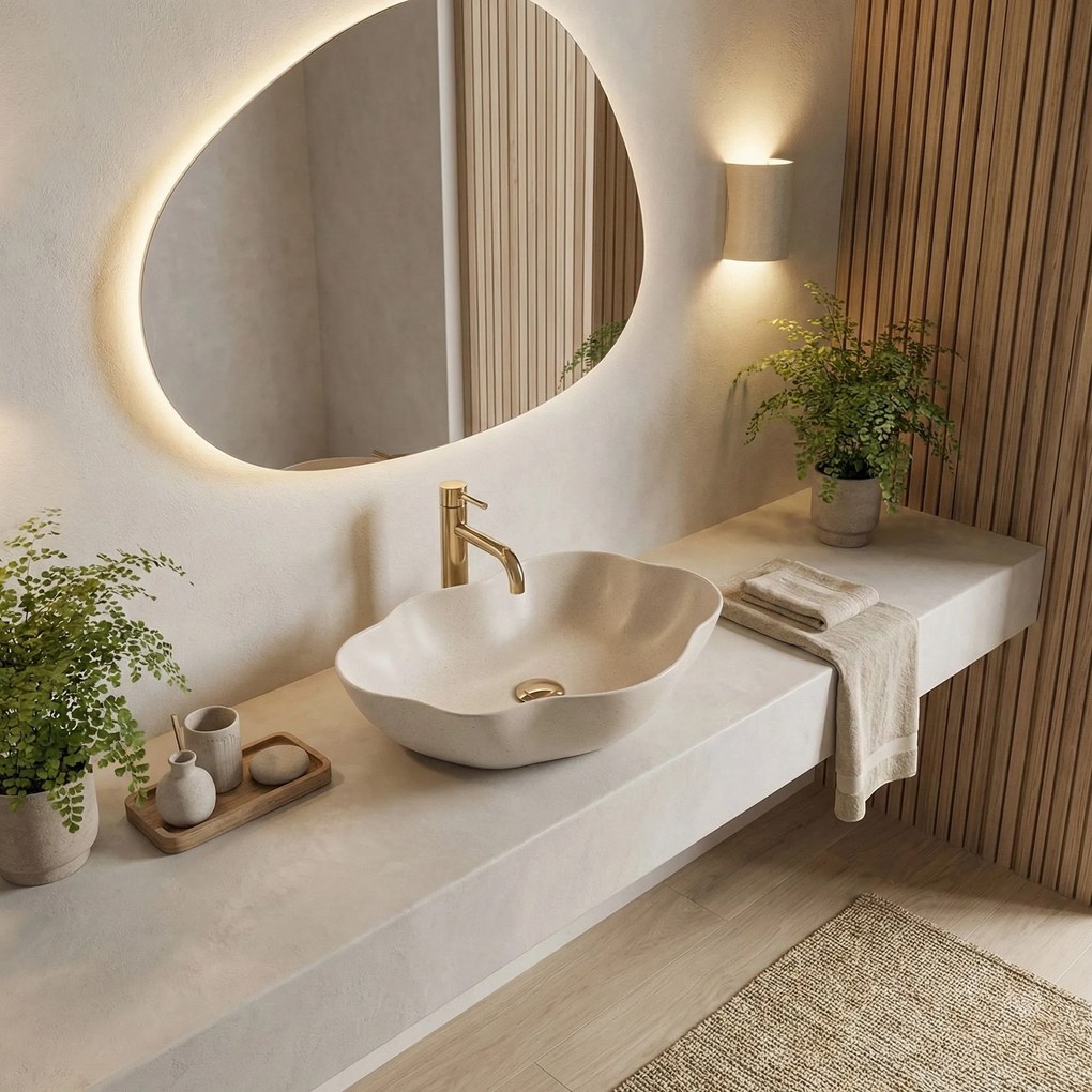 Lavabo da appoggio Rea Pearl Warm