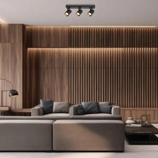 Faretto VOLF 3xGU10/10W/230V nero