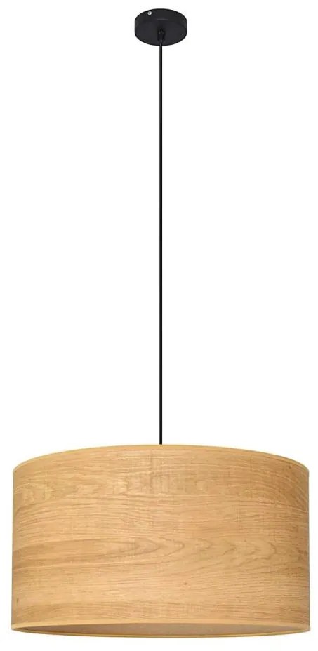 Lampadario a sospensione con filo ALBA 1xE27/15W/230V diametro 45 cm marrone/nero