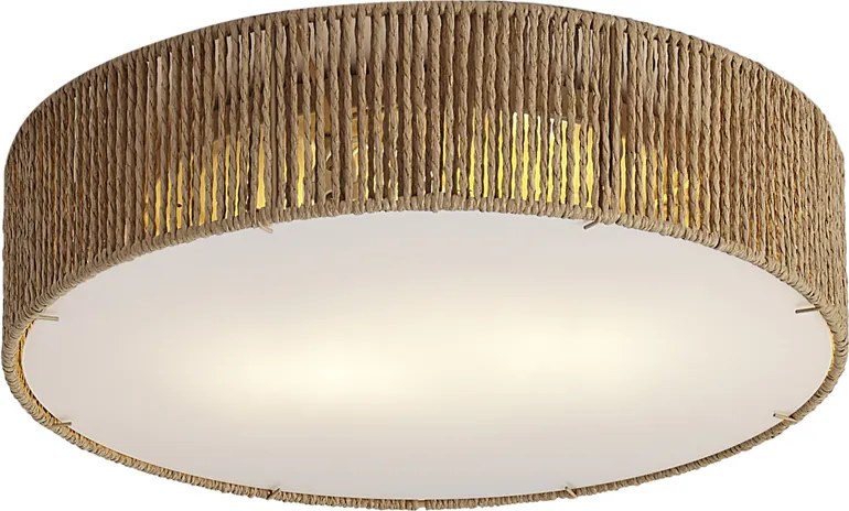 Plafoniera Japandi naturale con paralume 38cm 2 luci - Luz