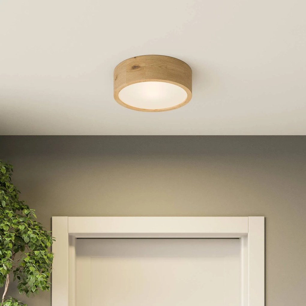 Plafoniera soffitto Kerio Envostar, dimmerabile, Soggiorno / Sala da pranzo, Legno, Moderno, Plafoniera