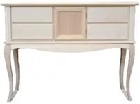 Consolle classica 4 cassetti 1 porta legno grezzo l.111 p.39 h.81 - Mobili 2G