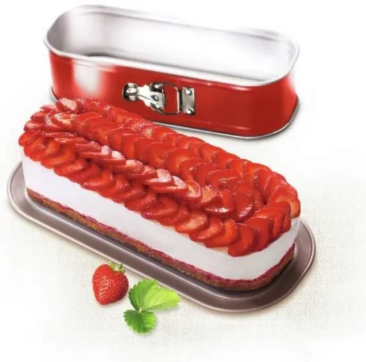 Tefal - Forma da forno ovale pieghevole DELIBAKE 30x11 cm rosso