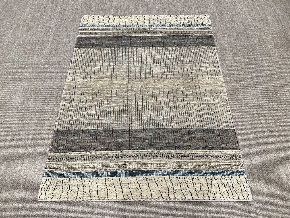 Loribaft Tappeto 150x200 Marrone (Iran) Annodato A Mano
