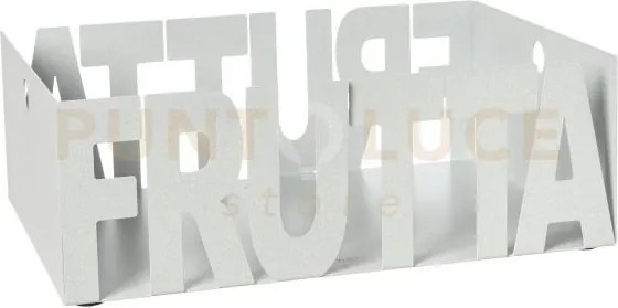 Fruttiera letter bianco marmo