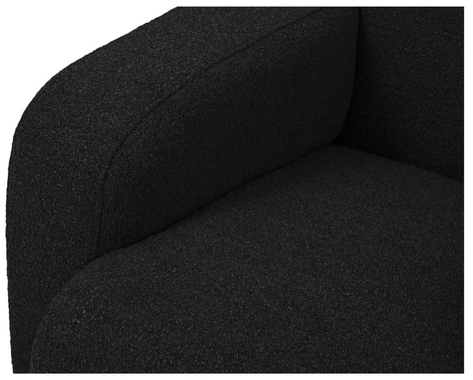 Divano angolare nero in tessuto bouclé (angolo destro) Molino - Micadoni Home