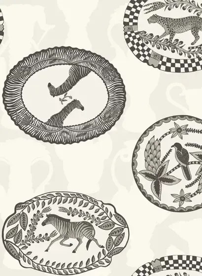 Cole & Son Carta da parati Matrinah - Black/ White
