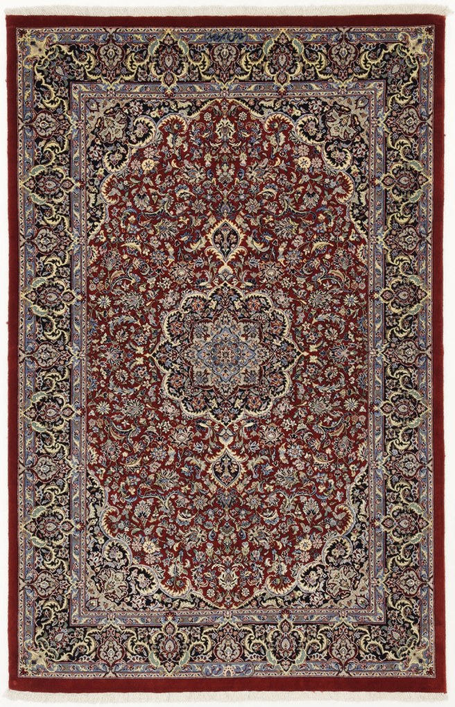 Isfahan Tappeto 170x110 (Iran) Annodato A Mano