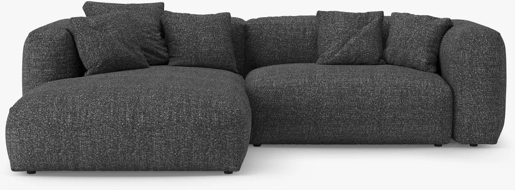 Divano angolare Martina con funzione letto in Bouclé Monet – L280 cm