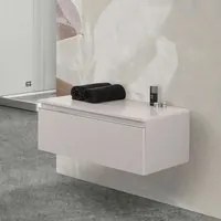 Cassettone sospeso bagno 80 cm grigio perla opaco Iside