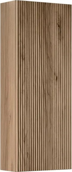 Pensile bagno Opera cannettato noce naturale, 1 anta reversibile P17 x L30 x H80 cm