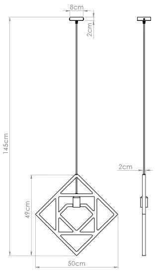 Sollux SL.1757 - Lampadario a sospensione con filo CARO 1xE27/15W/230V faggio